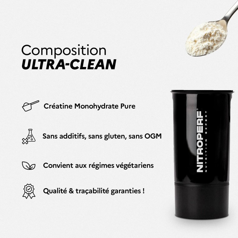 Créatine Monohydrate - NITROPERF - Ultra-Clean